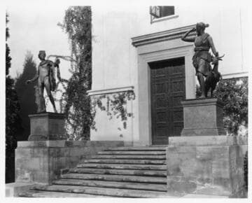 Library building, west entrance