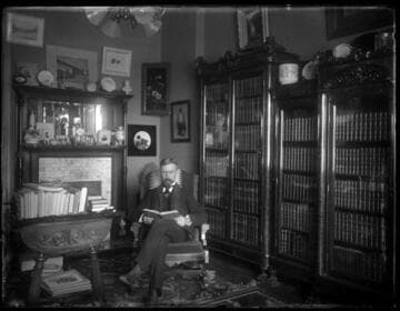 A. C. Vroman residence, interior view showing study