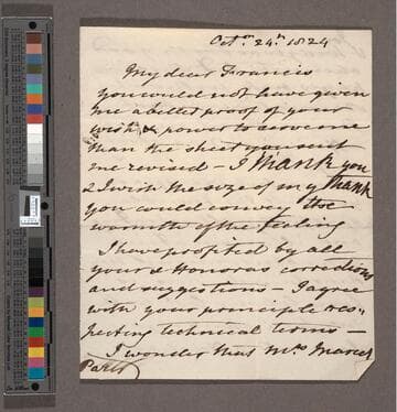 [Edgeworth, Maria].  Letter to [Sir] Francis [Beaufort]