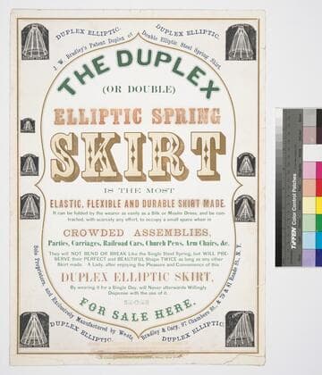 The duplex (or double) elliptic spring skirt is the most elastic, flexible, and durable skirt made