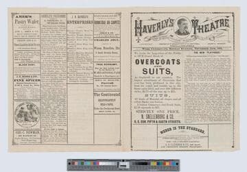 Haverly's Theatre ... week commencing Monday evening, November 12th, 1883