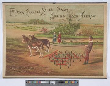 Eureka channel steel frame spring tooth harrow