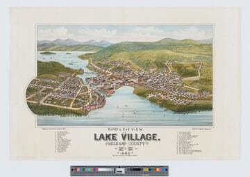 Bird’s eye view of Lake Village, Belknap County N H 1883