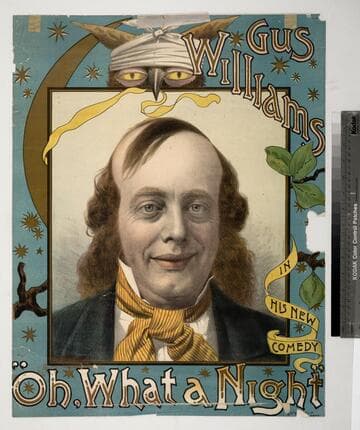 Gus Williams in his new comedy “oh, what a night”