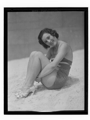 Portrait of Beauty Contestant at the Deauville Club, Santa Monica
