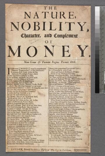 The nature, nobility, character, and complement of money