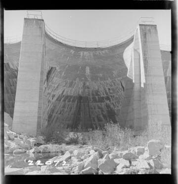 Big Creek, Florence Lake Dam - View of Intrados Arch #34