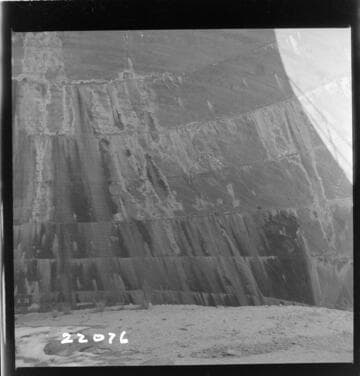 Big Creek, Florence Lake Dam - View of Intrados Arch #36