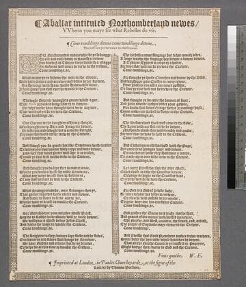 Northomberland newes;A ballat intituled Northomberland newes, vvherin you maye see what rebelles do vse. Come tomblinge downe come tomblinge downe. That will not yet be trewe to the crowne