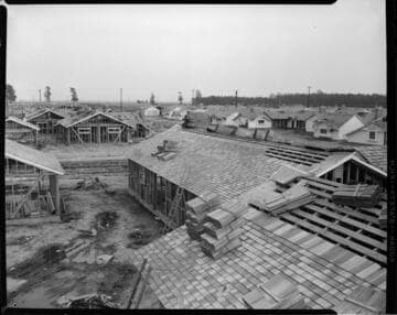 Tract homes under construction