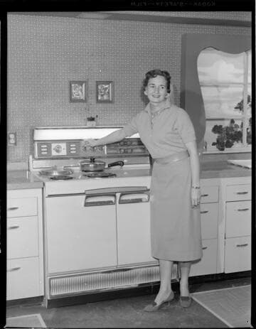 Lady working with electric appliances