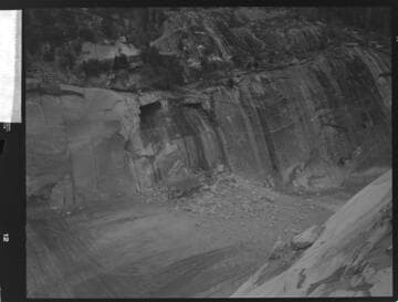 Big Creek - Mammoth Pool - View after blast of the overhang