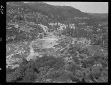 Big Creek - Mammoth Pool - Spillway before blast viewed from east side