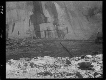 Big Creek - Mammoth Pool - East abutment before drain fill