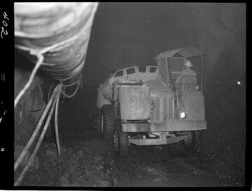 Big Creek - Mammoth Pool - Mucking in power tunnel