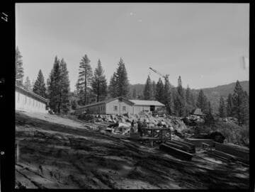 Big Creek - Mammoth Pool - General view of Mess Hall, looking northeast