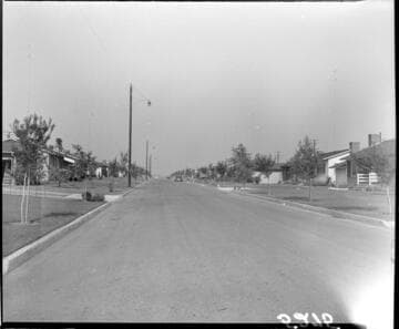 Street light in a residential area