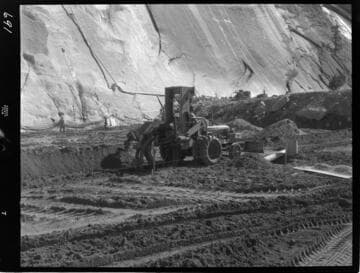 Big Creek - Mammoth Pool - Trenching machine in cutoff area