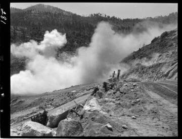 Big Creek - Mammoth Pool - Looking at damsite - shot in river bottom