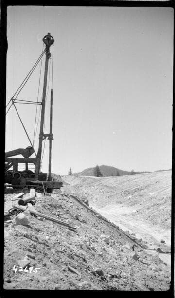Big Creek, Vermilion Dam - Drilling relief well on west abutment