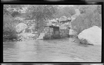The dam at Kaweah #2 Hydro Plant