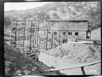 The power house of Tule Plant while under construction