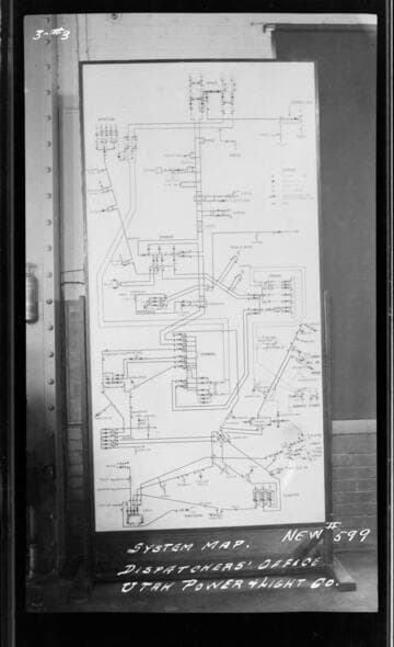System map in dispatchers office