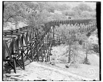 A long view of flume #8 of Kaweah #2 Hydro Plant