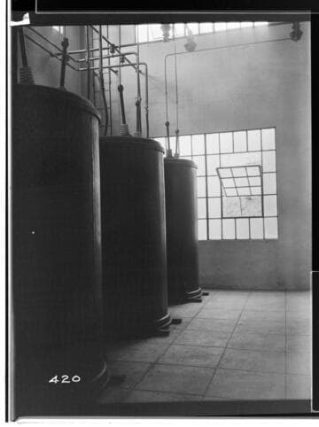 Transformers in the transformer room at Kaweah #3 Hydro Plant