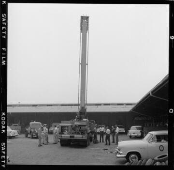 Bucket raised at service center