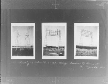 Erecting eight circuit 66kV bridge towers