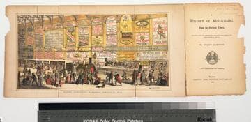 Modern advertising: a railway station in 1874