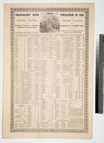 Travellers' guide through the United States, showing the principal routes by railroad, steamboat, canal & stage