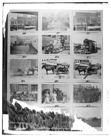 This is a multi-image negative that depicts local offices, EDS crews, and appliance sales