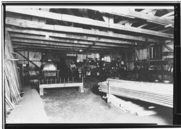 Big Creek, Florence Lake Dam - Tool sharpening shop at Camp 63 Big Creek