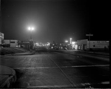 Street Lighting on a commercial street