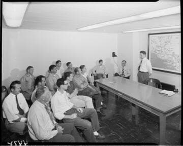 People at an instructional meeting