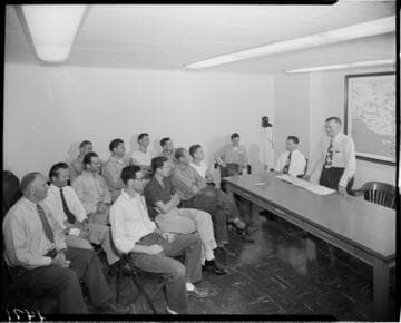 People at an instructional meeting