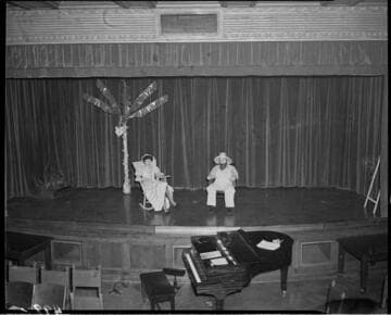 Stage rehearsal (South Pacific ?) at Edison theater auditorium