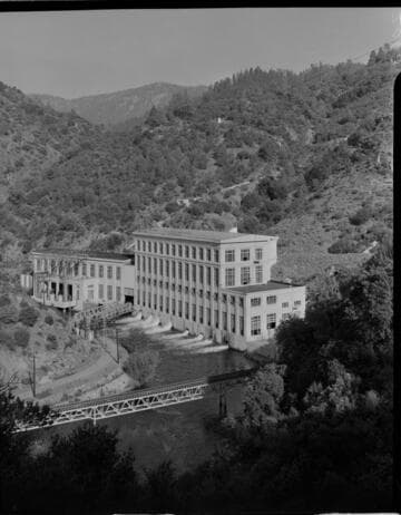 Establishing shot of Powerhouse # 2 & 2A in daylight