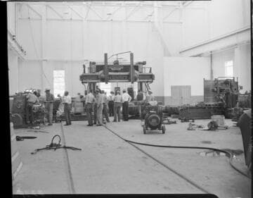 Big Creek Valley Editors Tour: group touring Powerhouse 3 Machine Shop