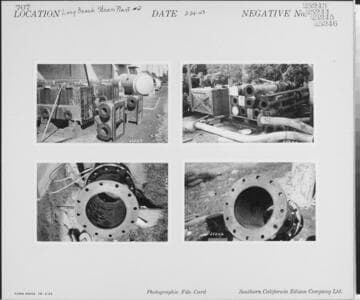 Long Beach Steam Station, Plant #2 - Unit #8 air ejectors dismantled for cleaning & repair