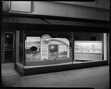Westinghouse street light display window at Edison Service Center