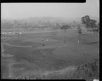 Golf course with lights