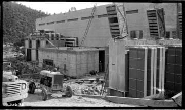 Big Creek Powerhouse #4 - Willow Creek crossing., plus #30634, 30635 & 30636