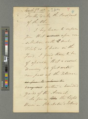 John A. Dahlgren, Washington, D.C., letter to Abraham Lincoln