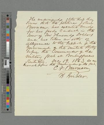 C. F. Burnam, Bowling Green, Kentucky, statement