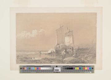 Coastal Scene with Boats and Figures