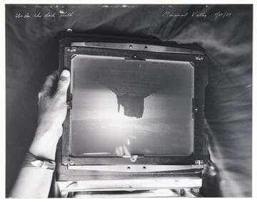 Under the dark cloth, Monument Valley