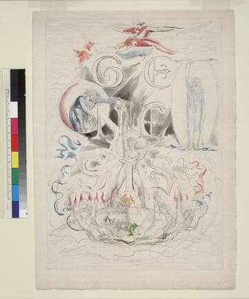 Illustrated manuscript of Genesis : first title page